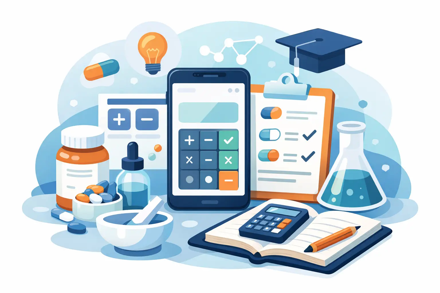 Best Pharmacy Calculations App for Exam Revision for GPhC and MPharm