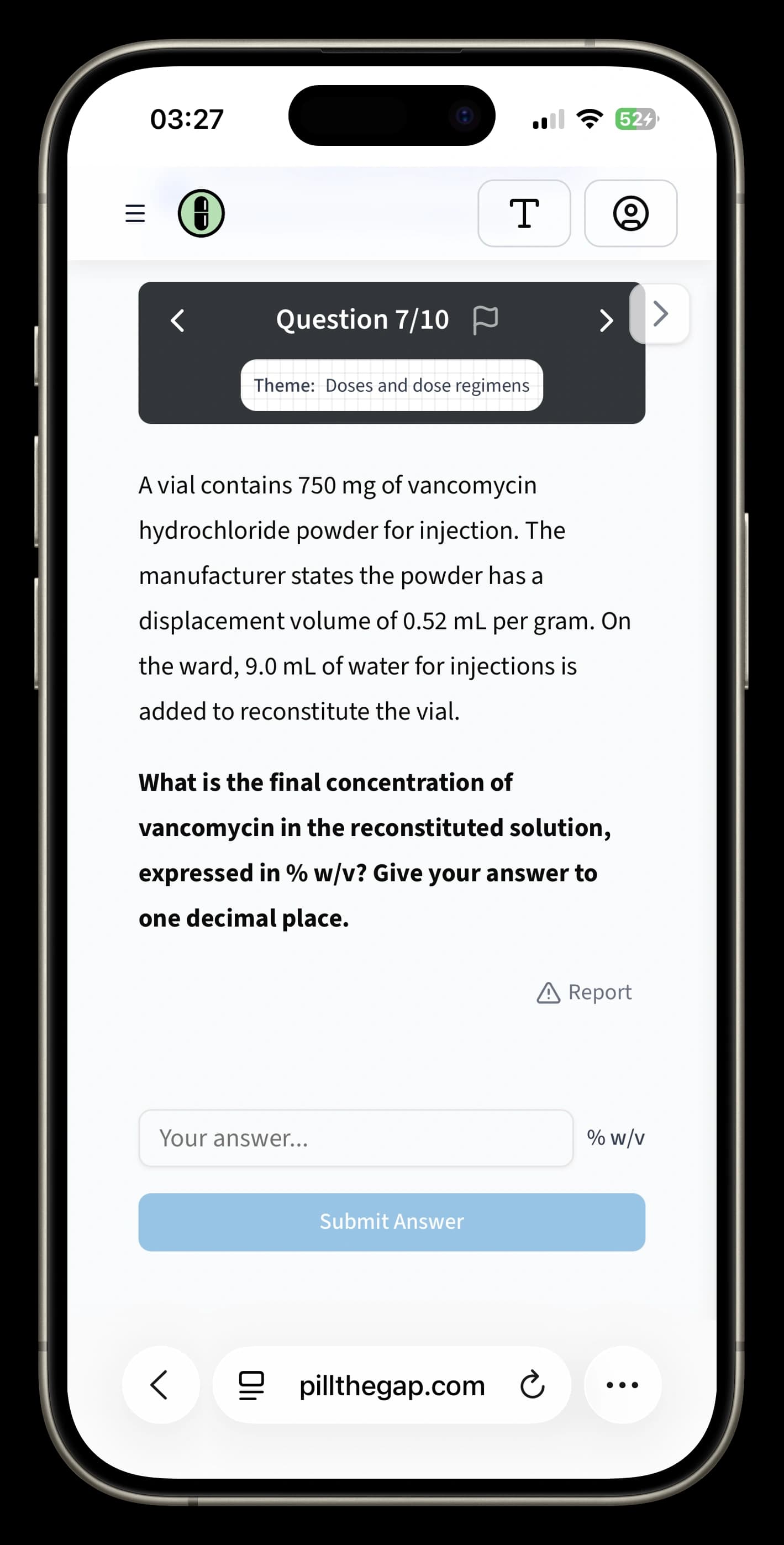 PillTheGap mobile landing page
