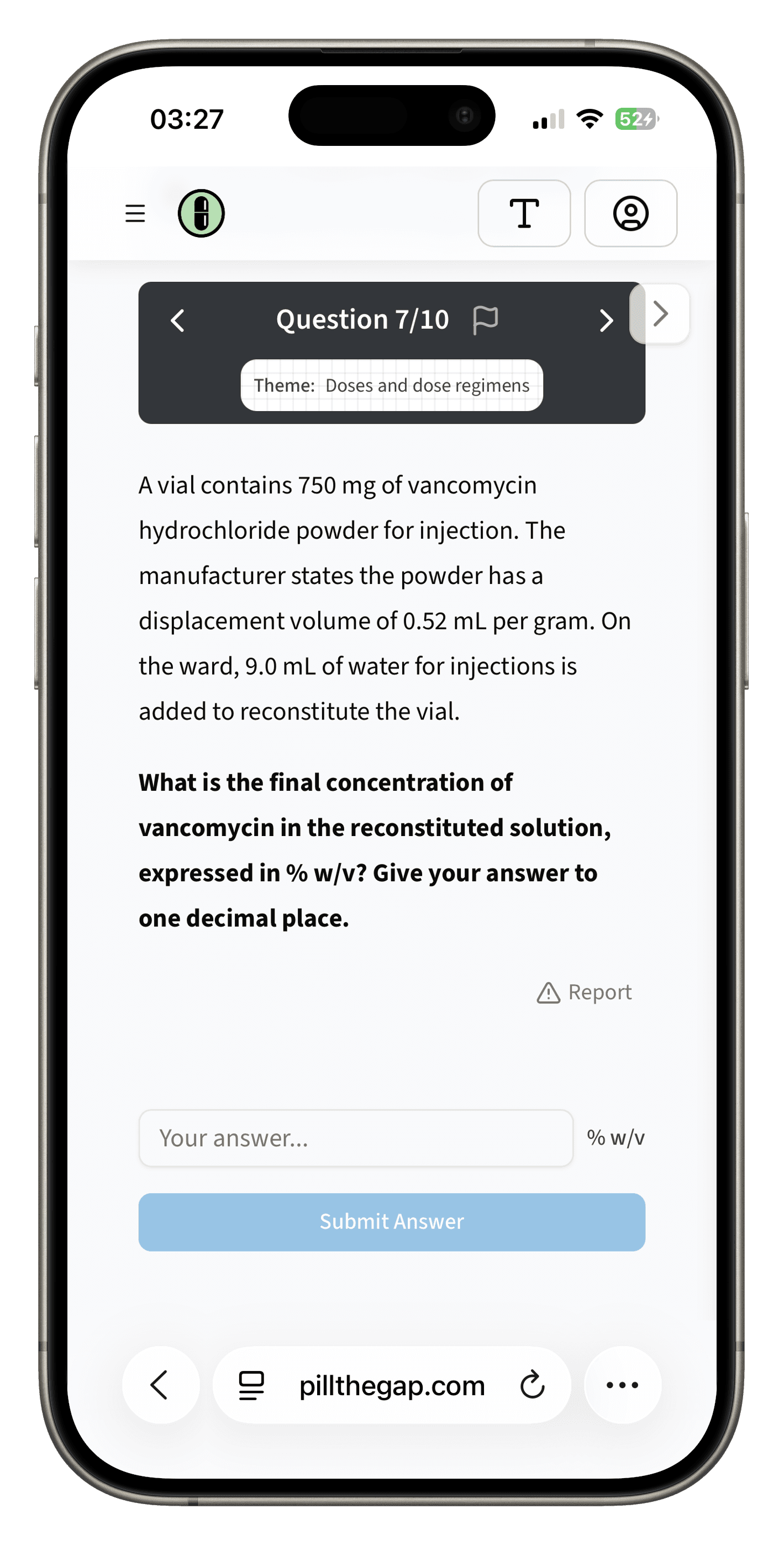 PillTheGap mobile landing page